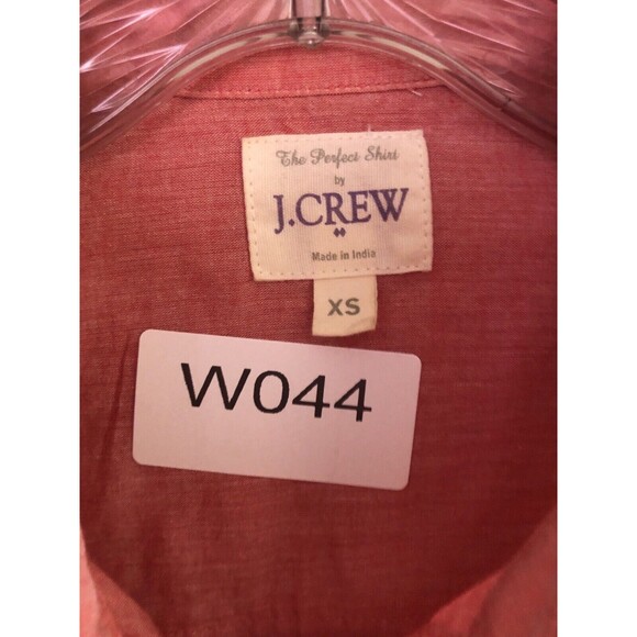 J.Crew Button Up Shirt size XS Women Roll Tab Convertible Sleeves Red Coral 308 - Picture 6 of 8